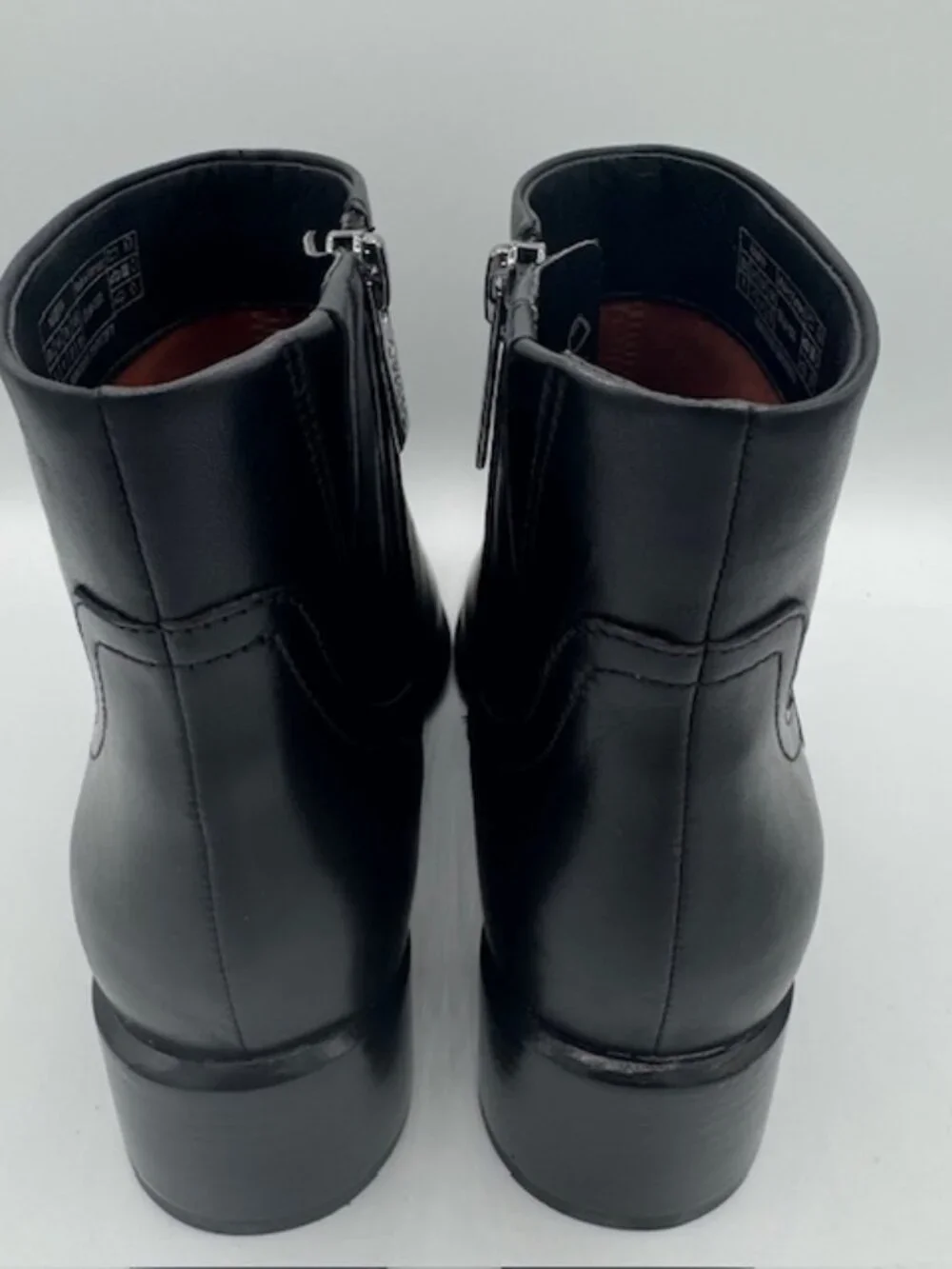 Vionic Kamryn Black Leather Waterproof Ankle Boots Women's 6